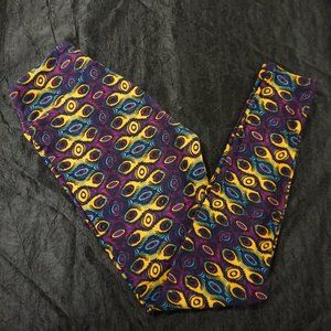 Lularoe Leggings One Size Yellow & Purple